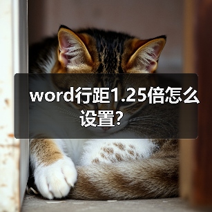 word行距1.25倍怎么设置？（图2）
