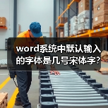 word系统中默认输入的字体是几号宋体字？（图3）