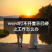 word打不开显示已停止工作怎么办(图1) word打不开显示已停止工作怎么办(图1)