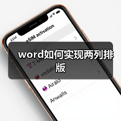 word如何实现两列排版(图4) word如何实现两列排版(图4)