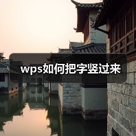 wps如何把字竖过来(图3) wps如何把字竖过来(图3)
