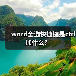 word全选快捷键是ctrl加什么？（图3）