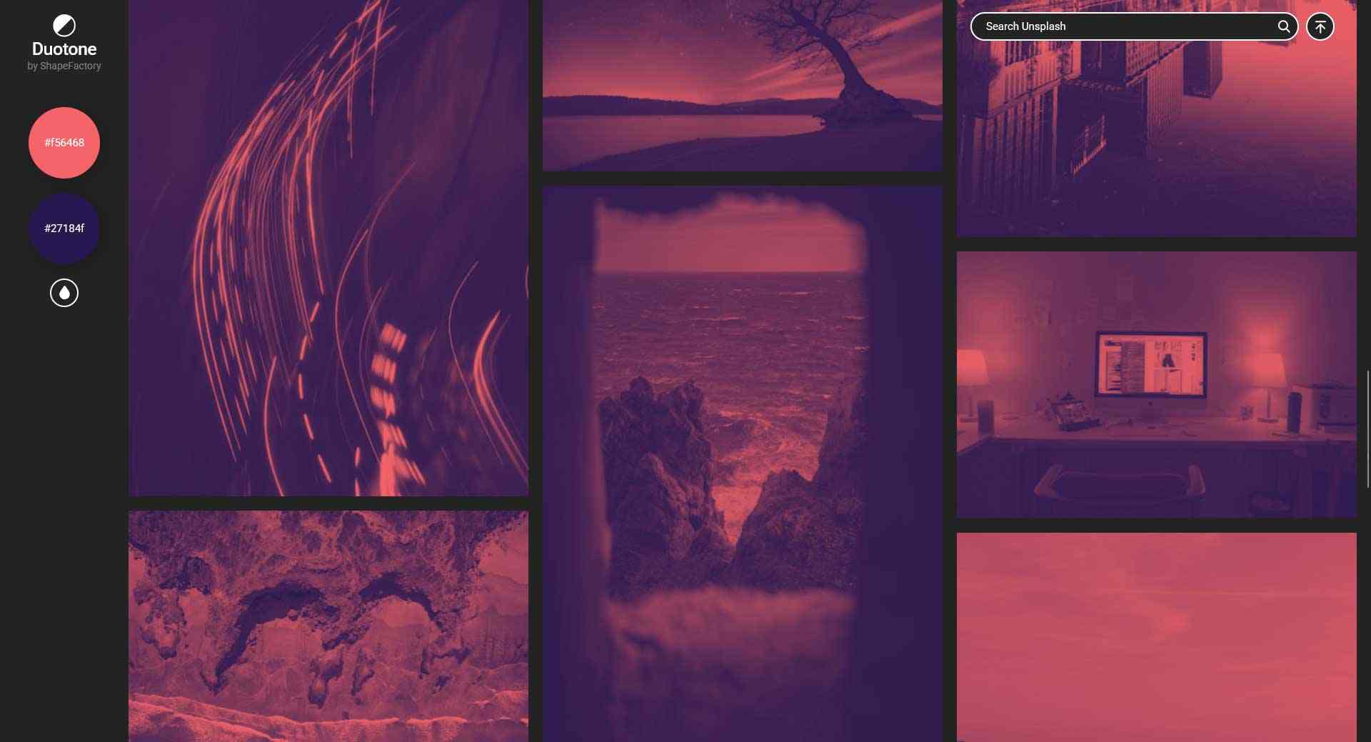 渐变映射&时尚双色图片在线处理工具：shapefactory(图1)