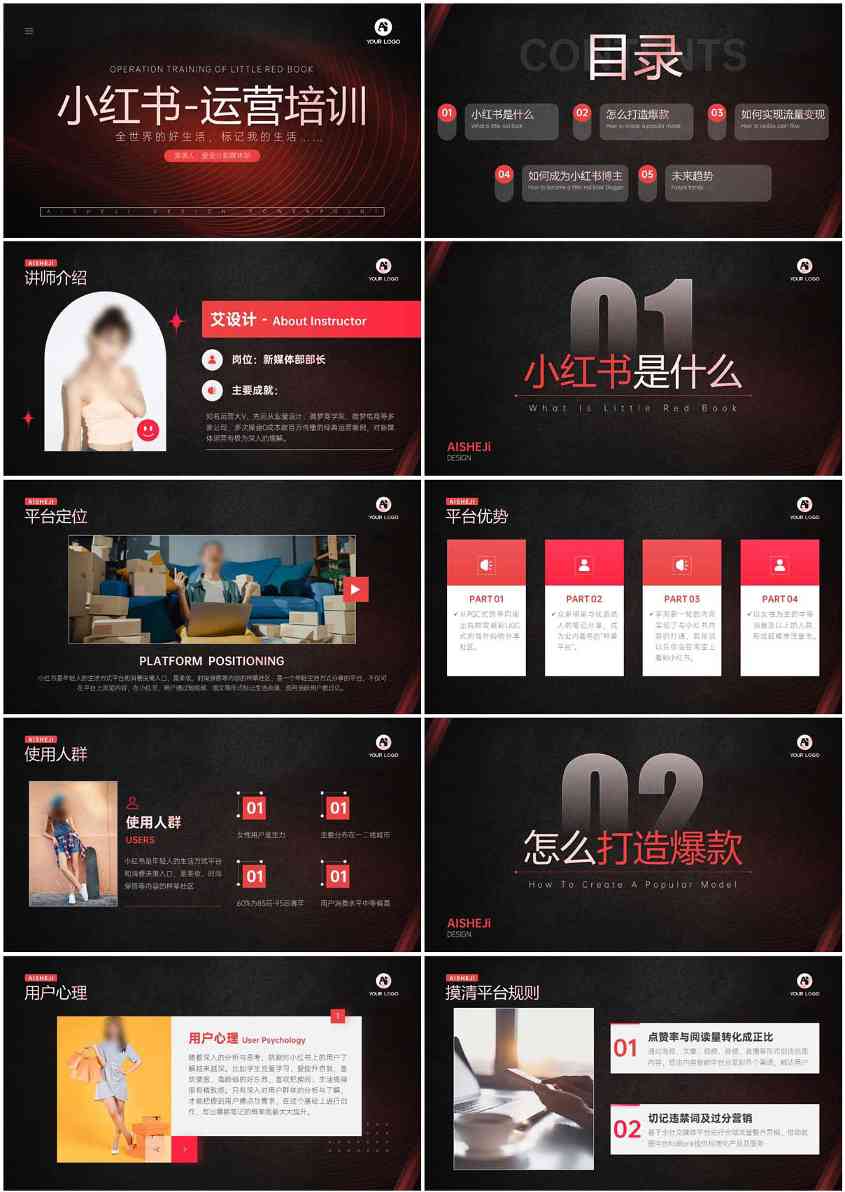 小红书运营PPT：内容好，模板也要好(图1)