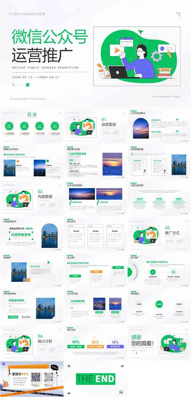 运营推广PPT模板：打工必备(图1)