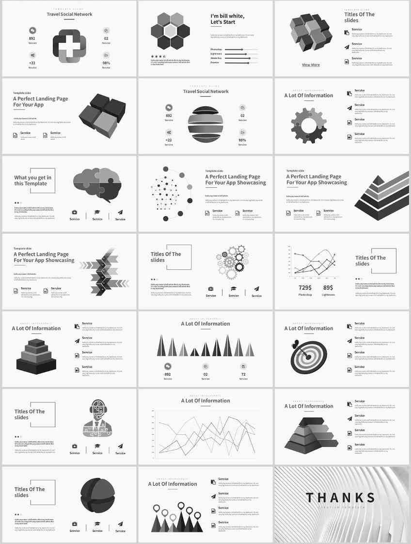 ppt图表，简约ppt，企业ppt